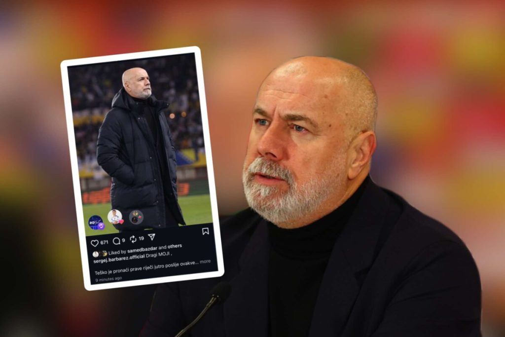 Barbarez objavio emotivno pismo: “Dragi moji…“