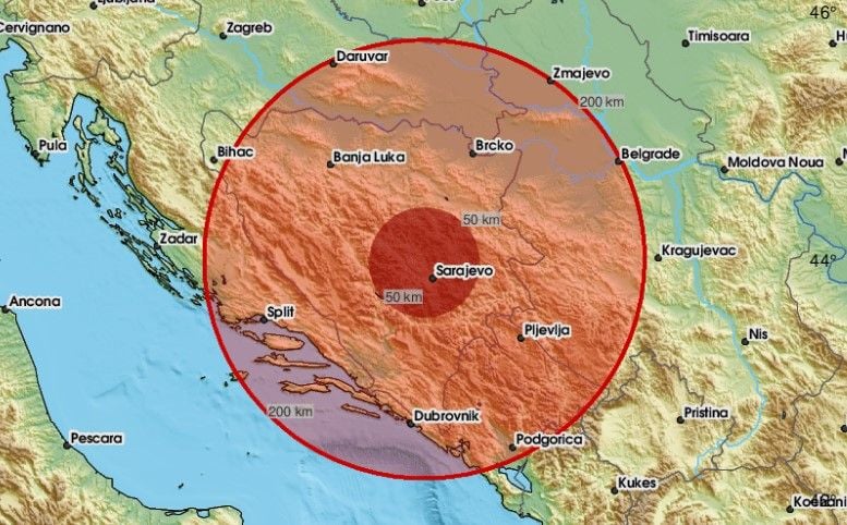 Zemljotres uznemirio građane Sarajeva, poznati prvi detalji i jačina!